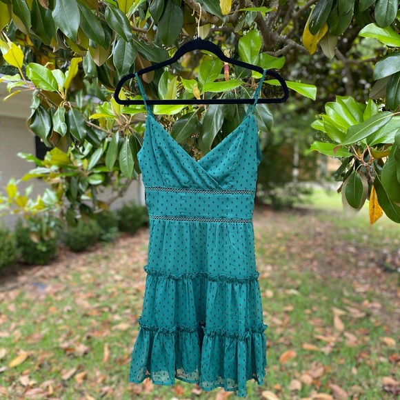 Alter’d State Green Polka Dot Dress - Picture 3 of 7